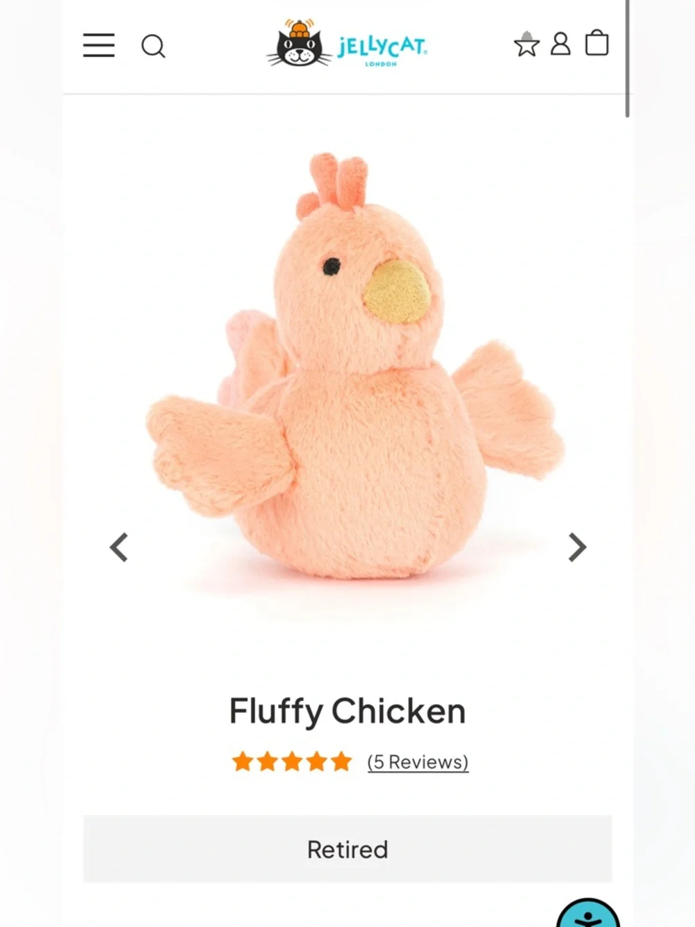 Jellycat Fluffy Chicken